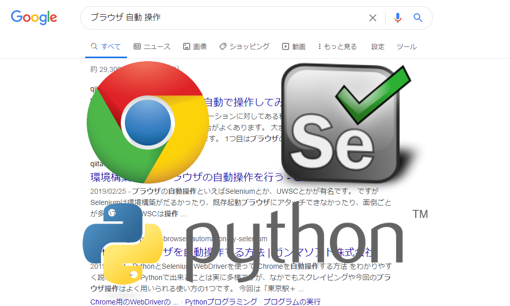 PythonでChromeDriverによりSelenium操作