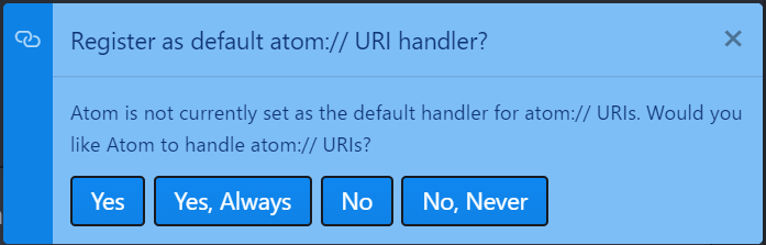 AtomのURIの取り扱い確認「URI handler」