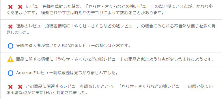 レビュー探偵のレビュー評価詳細