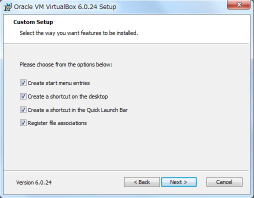 VirtualBoxインストール手順３