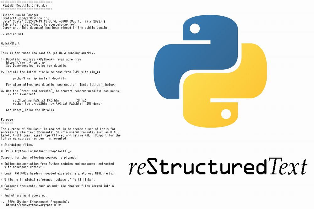 【Python】Docutilsのインストール